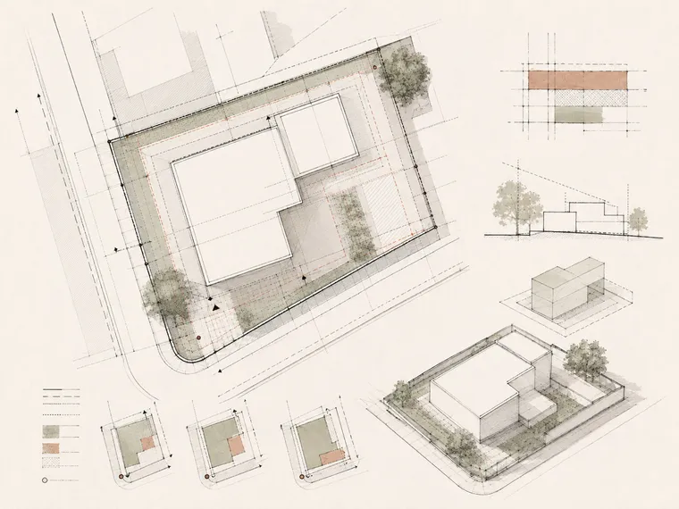 Lámina de arquitectura — Anteproyecto y estudio de cabida